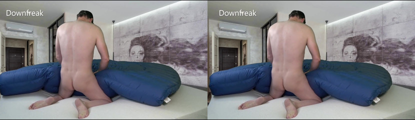 3D version Humping Big Blue Comforter