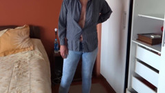 I get home very excited and I start to touch myself before being fucked by my stepson