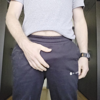 Bulge play in white underwear