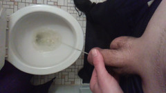 Taking a Pee While Partly Shaved