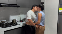 My stepsister gives me her ass in the kitchen while we're alone!