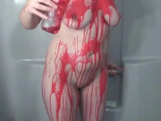 Danni covers her curves with syrup