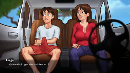 Mom Wanting to Fuck, Ends Up Having Sex With Tenant In The Car – Summertime Saga