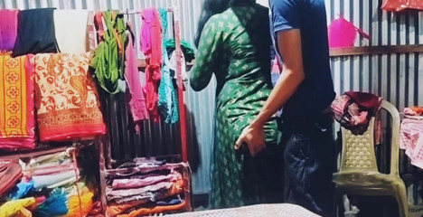 Hardcore Fuck with green suit collage girl with Big Tits in room.