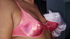 A Classic Vs Satin Bra, with Pointy Tits