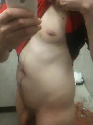 Showing my big soft cock