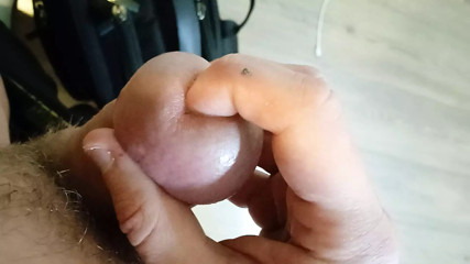 A straight Russian guy jerks off his big cock #13
