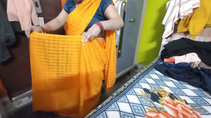 Very Beautiful Bhabhi in Yellow Saree