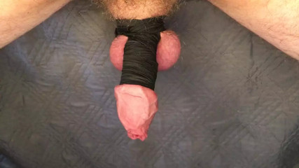 Band Wrapped Cock &amp; Foreskin Play