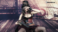 400 Barbara Bieber as Pirate Girl in Ship Cosplay Steampunk Costume