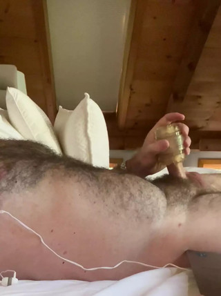 Jerk off and edging with Fleshlight Quickshot. Lots of cum too.