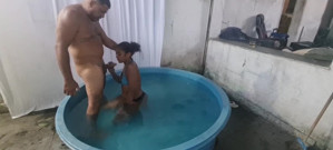 Sex with Mulatto Myllena Rios in the Pool