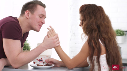 Tasting her succulent pussy instead