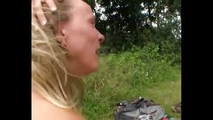 Crazy hot mature fucking two dudes