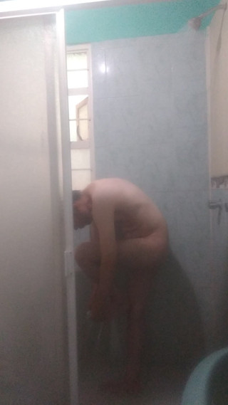 Man masturbates