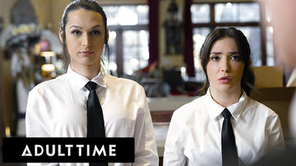 ADULT TIME - Busty T-Girl Khloe Kay And Bubble Butt Jane Wilde CAUGHT FUCKING AT WORK! FULL SCENE thumbnail