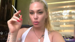 I know you are happy to see Me smoking again! JOI
