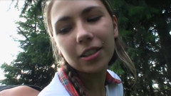 Cute and sweet teen picked up and fucked in a park