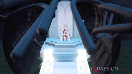 Bald head slave girl fucked by Hell princess in the cave on the exoplanet
