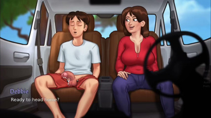 Debbie finally sucks Anon's huge cock - summertime saga gameplay part 2