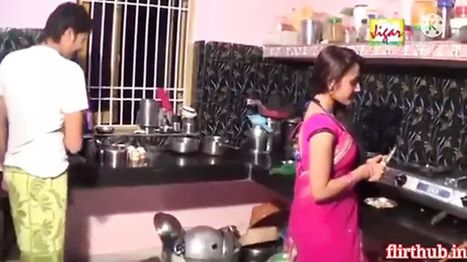 Hot Bhabhi And Dewar Have Romance In Kitchen While Husband Is Not Home