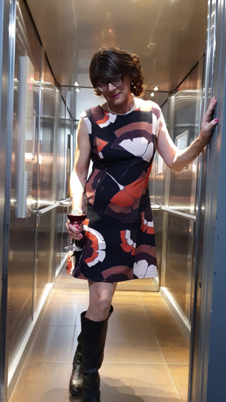 Tits and cock in hotel elevator thumbnail