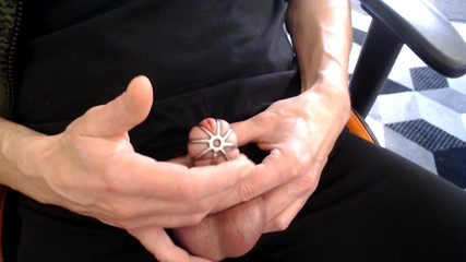Playing with a Caged Clit makes it cum hard.