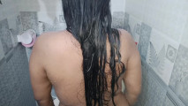 Desi Indian stepmom Her stepson fucked her while she was taking a shower, her stepson got horny after seeing her,