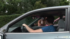 Curvy brunette girl gets her car fixed after fucking with a mechanic