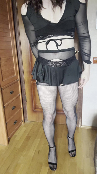 Sissy in chastity cage is hiding something thumbnail