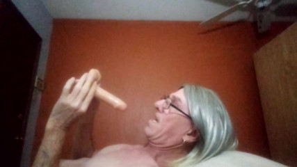 i am playing with my dildo
