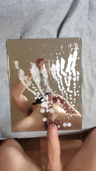 Mirror Edge - Huge load on mirror - Giant cumshot
