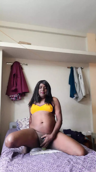 SELF FUCK with bottle gourd thumbnail