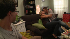 Boyfriend loves watching his slutty GF suck and fuck in front of him