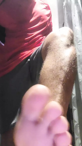 I take all my clothes and show you my feet