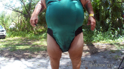 Mark Fletcher outside cumming hard.