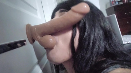 Filthy Femboy Quick Dildo Suck Part 2