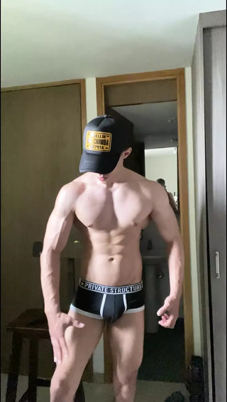 Straight Latino dude  posing his great body