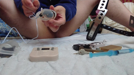 chastity-belt,dildo and ems setting