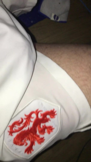 Me in Nike white soccer shorts With orange Nike logo