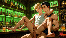 Yaoi - Blond Twink in a Gay Bar Pic Collection