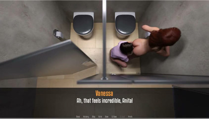 Anita's Internship - Gameplay - Roleplay - Lesbian Petite Teens Make Out in Public Toilet