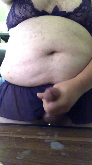 Purple Mini Skirt - Cumshot
