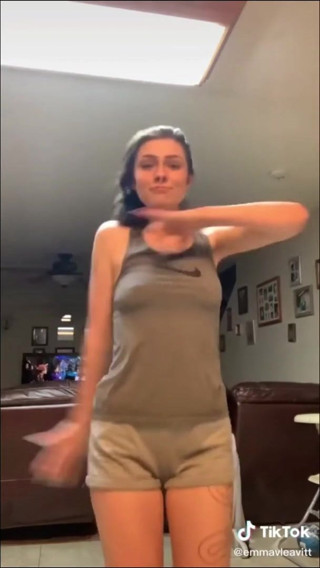 Braless with natural tits tik tok dancers