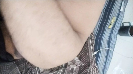 Enlarging self breast for satisfaction and feeling horny