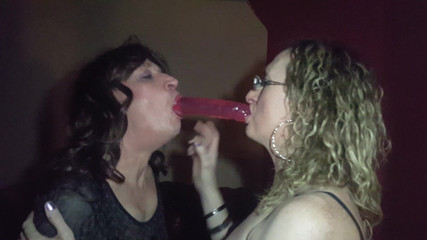 Double Dildo Deep Throat 2 Trans Girls Lisa and Gigi.