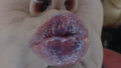 Big Glittered Lip Gloss Duck Lips Smelling