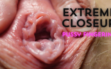 Extreme Closeup Pussy Fingering