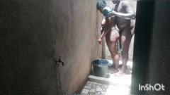Love in secret in the African shower