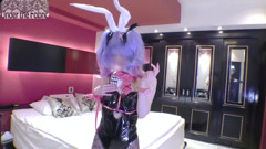 Soft Downer Cosplayer Y Revealing a Private Expressive Moment While Dressed in Her New Themed Costume